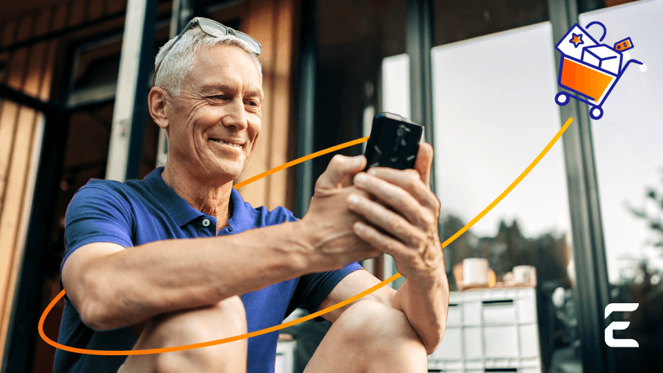 Man-engaged-looking-at-phone