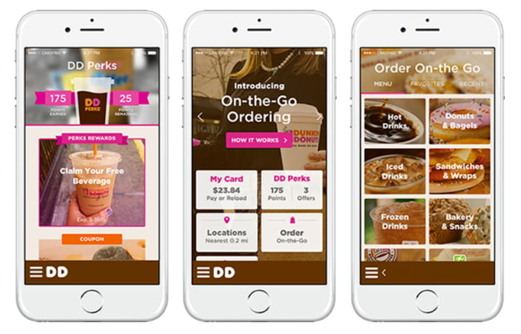 Dunkin mobile app