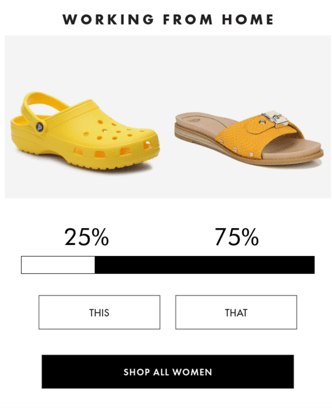DSW Interactive Emails
